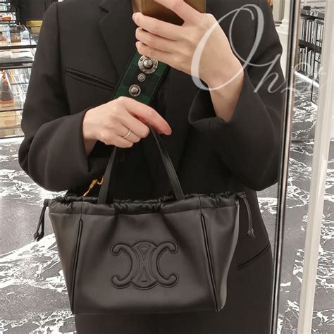 celine 皮包|celine triomphe tote.